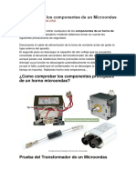 Como Probar Los Componentes de Un Microondas