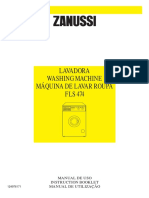 Lavadora Washing Machine Máquina de Lavar Roupa FLS 474: Manual de Uso Instruction Booklet Manual de Utilização