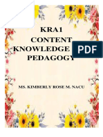 Kra1 Content Knowledge and Pedagogy: Ms. Kimberly Rose M. Nacu