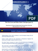 THERMODYNAMICS 1: THE FIRST LAW AND BASIC CONCEPTS