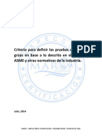 Criterio para Definir Las Pruebas de Carga A Grúas en Base A Lo Descrito en El Estándar ASME PDF