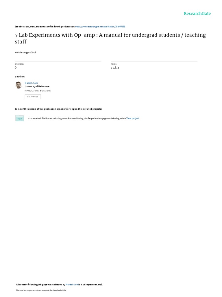 AC Machines Lab Manual PDF Amplifier Operational Amplifier