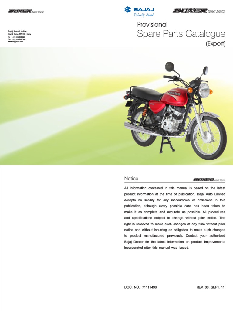 Bajaj Boxer 150 Spare Parts Catalogue | Reviewmotors.co
