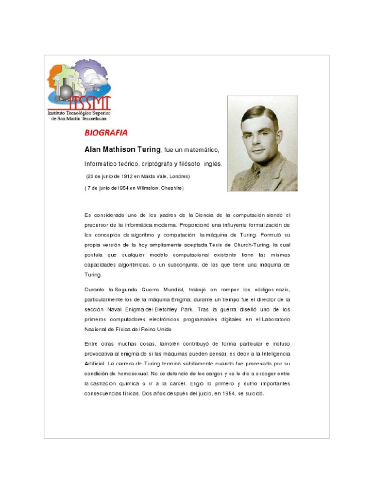 Copia de Biografia Alan Turing - PDF (Recuperado) | PDF