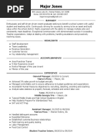 Major Jones Resume