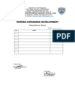 Gender Awarenes Development: Attendance Sheet