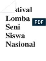 Festival Lomba Seni Siswa Nasional