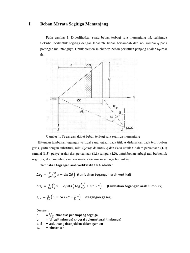 Distribusi Tegangan Dalam Tanah | PDF