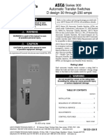 Operator's Manual for ASCO Series 300 Automatic Transfer Switches