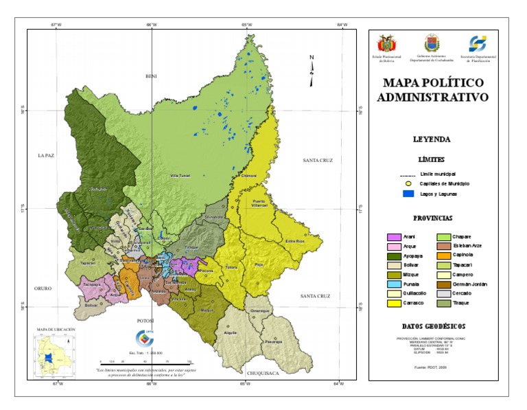 Mapa Político de Cochabamba y Provincias | PDF | Bolivia