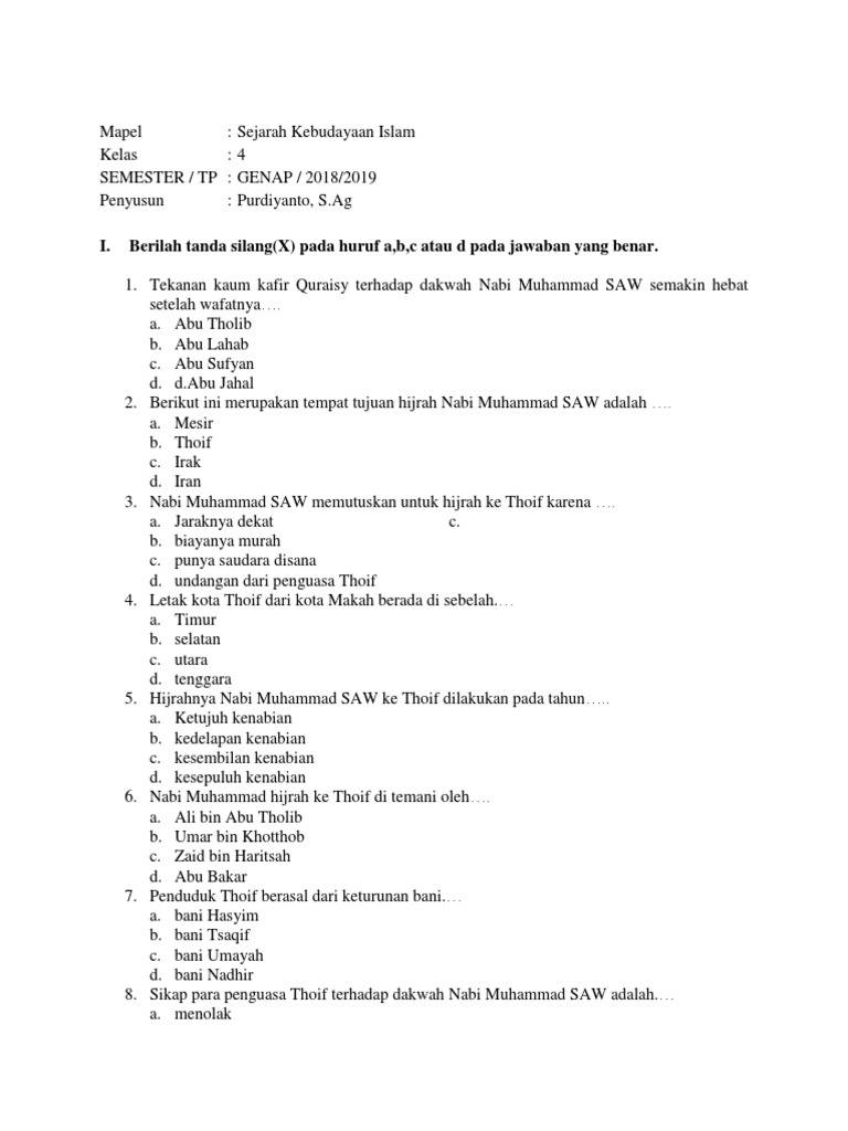 Soal Dan Jawaban Sejarah Kebudayaan Islam Kelas 12 Bab 3