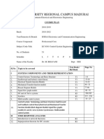 Anna University Regional Campus Madurai: Course Plan