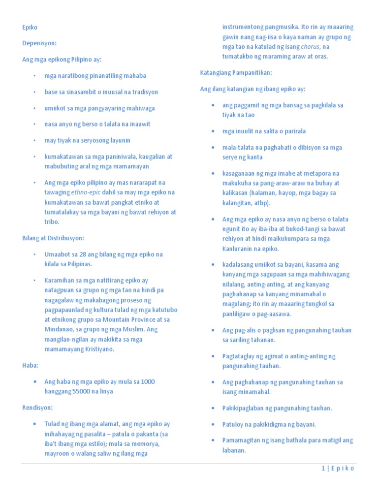 Epiko | PDF