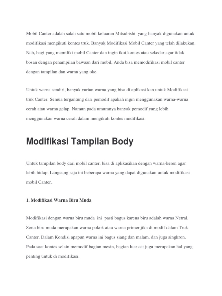 Modifikasi Truk Canter Modifikasi Truk Canter