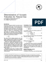 Determination of Acoustic Velocities For Natural Gas