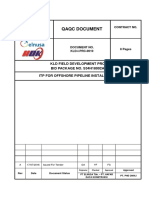 ITP For Offshore Pipeline Installation Rev A