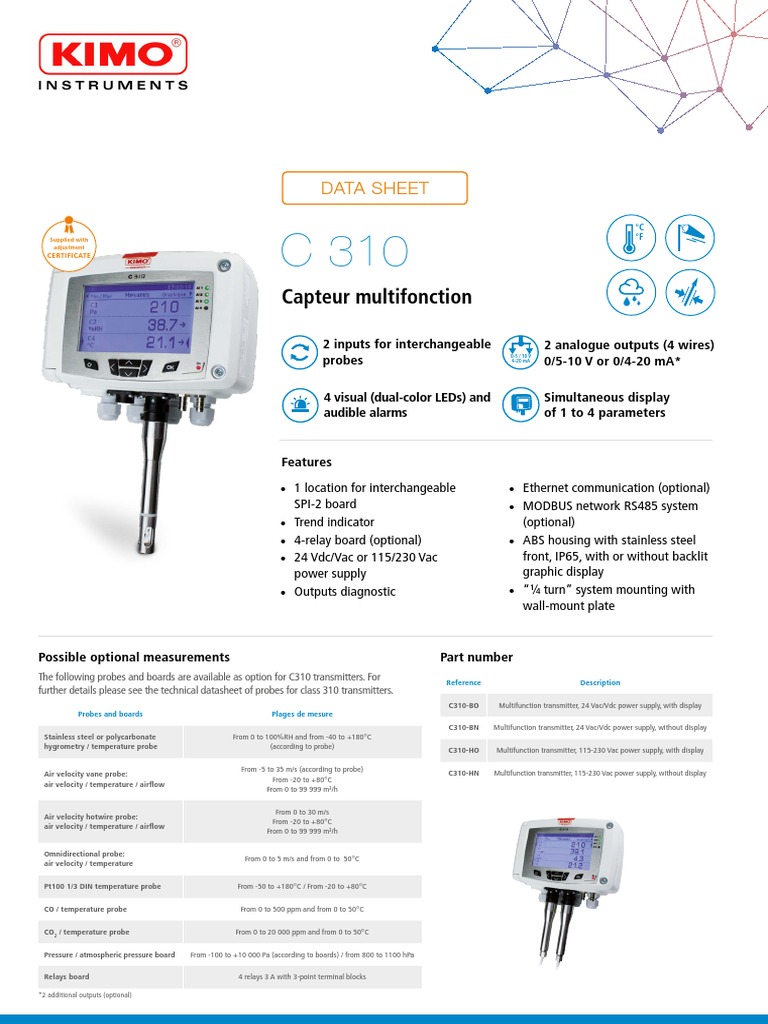 Capteur thermo hygro multi canal