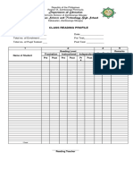 Kabasalan Science and Technology High School Class Reading Profile