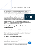 6 Most Common Acts That Nullify Your Wudu PDF