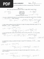 Work and Energy Worksheets.pdf | Potential Energy | Kinetic Energy