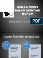 REKAM MEDIS DALAM SOROTAN HUKUM