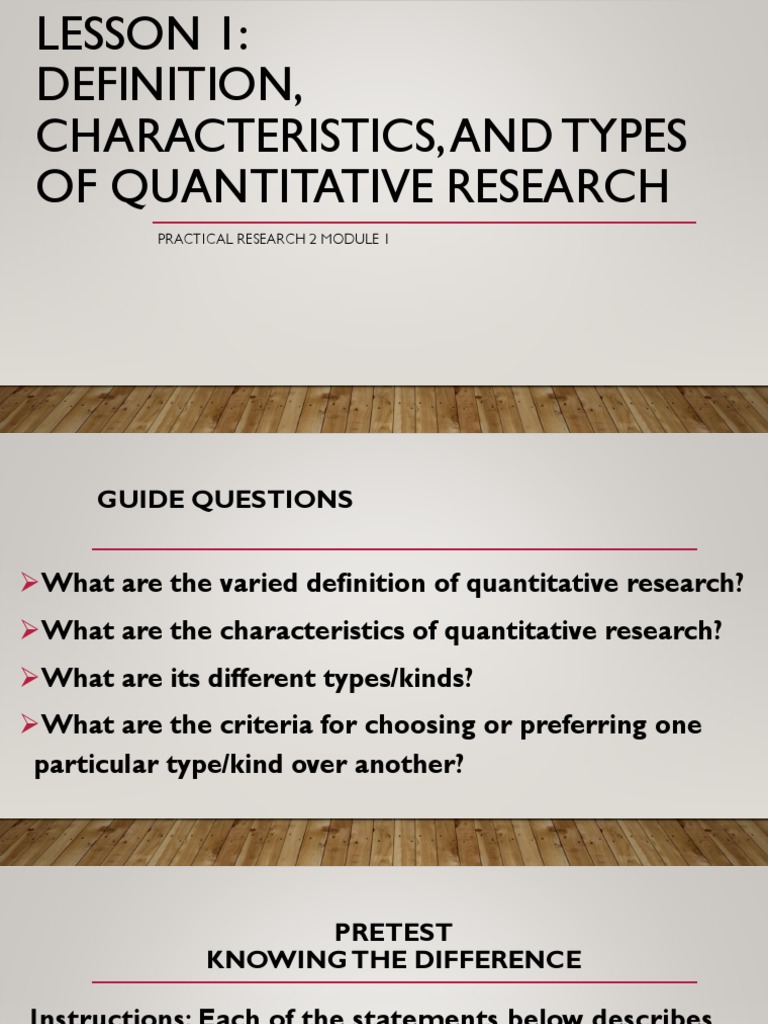what is the definition of quantitative research