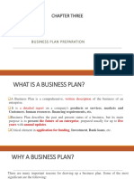 Chapter Three: Business Plan Preparation