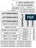 Class Record: Attendance Attendance Attendance