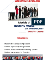 Queuing Model: DR K Karunamurthy