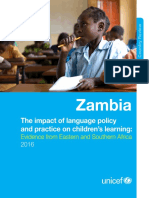 UNICEF (2016) LanguageandLearning Zambia