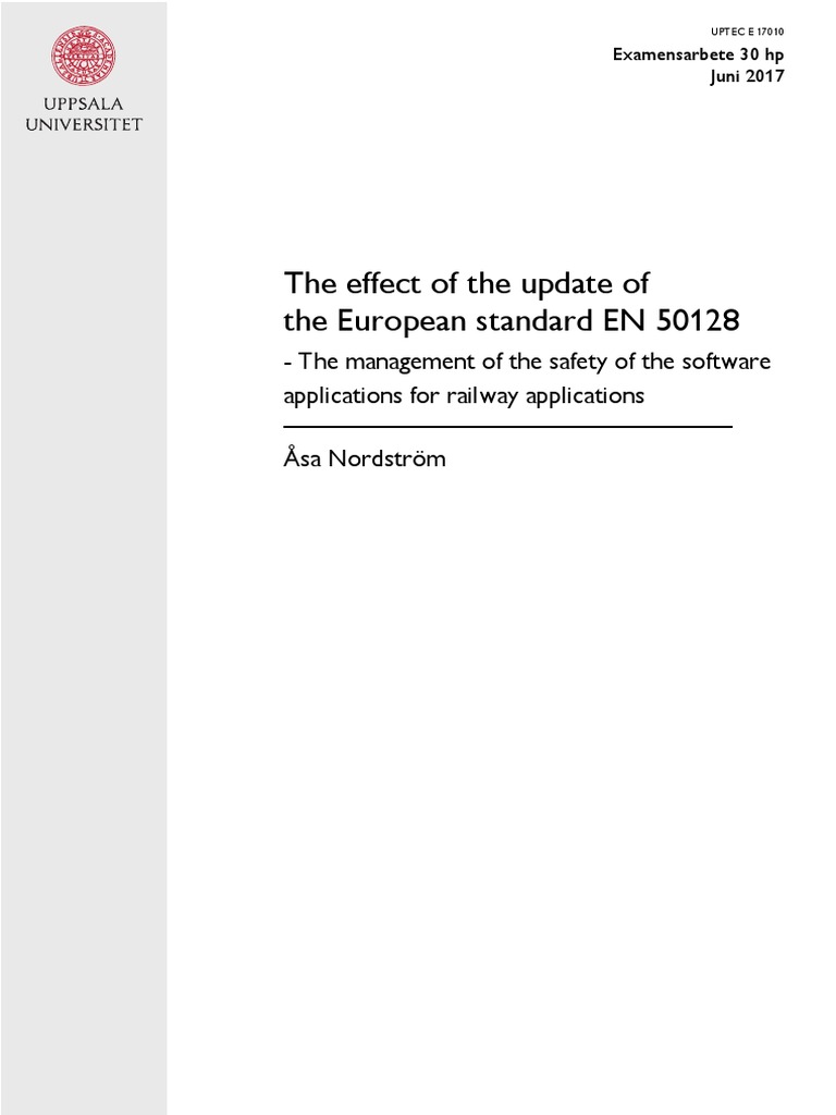 The Effect of The Update of The European Standard en 50128 | Download