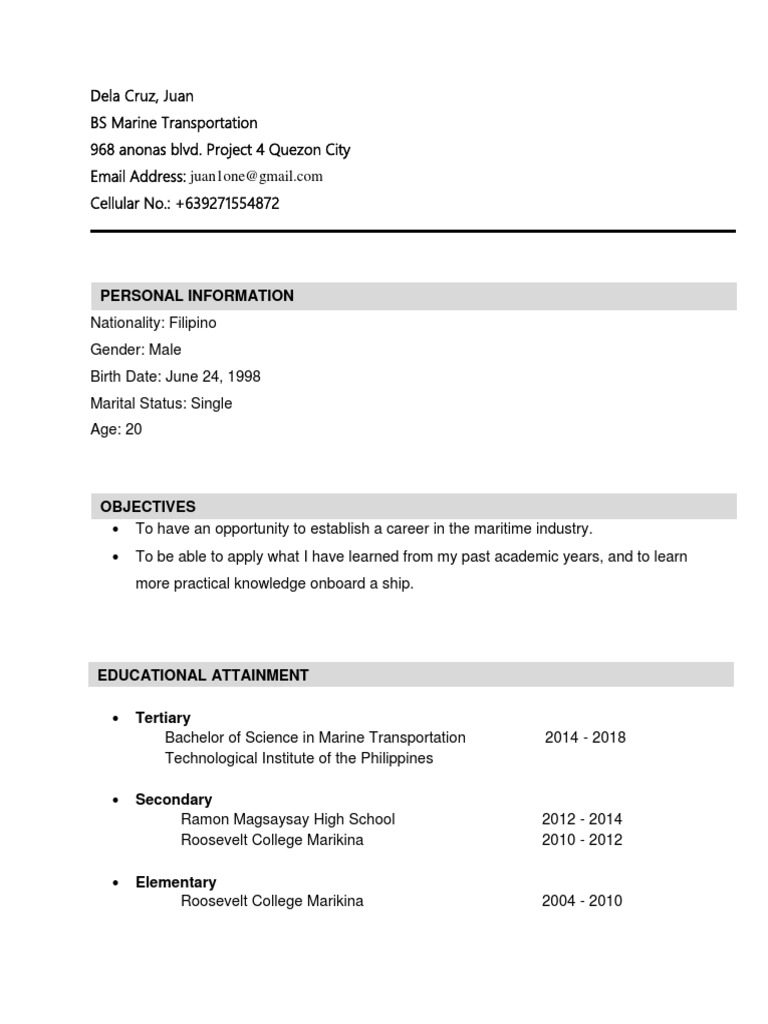 Sample Resume PDF - 1716467376