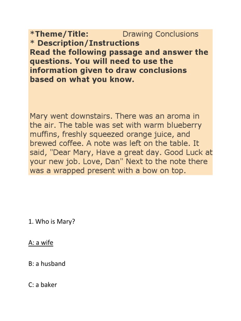 Drawing Conclusions Questions 2.Doc