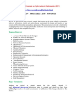 International Journal On Cybernetics & Informatics (IJCI)