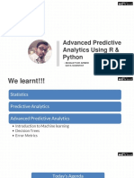 Advanced Predictive Analytics Using R & Python: - Muquayyar Ahmed Data Scientist