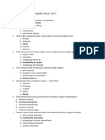 Soal Ujian Blok Biomedik Dasar 2013