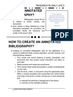 What Is Annotated Bibliography?: Research in Daily Life Ii