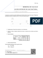 Memoria de Calculo Gas - Las Americas 01181