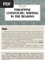 Philippine Literature: Writing in The Regions