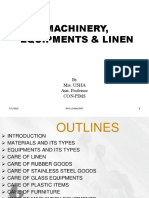 Machinery, Equipments & Linen