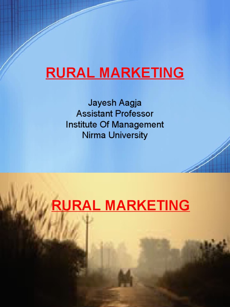 Rural Marketing Strategies Guide | PDF | Marketing | Delivery (Commerce)