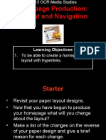 Homepage Production: Layout and Navigation: Learning Objectives