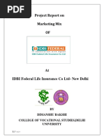 Marketing Mix of Idbi Federal Life Insurance PVT LTD