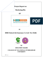 Marketing Mix of Idbi Federal Life Insurance PVT LTD