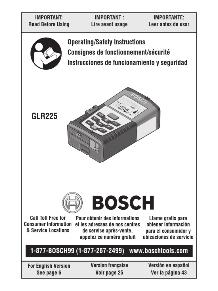 Bosch GLR225 Laser Distance Measure Preview