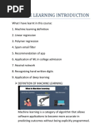 Machine Learning Intro