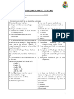 Prueba de Quimica 2º Medio Soluciones