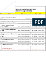 Pmms Tasks Schedule For Semester 7 ACADEMIC YEAR (2019-2020)