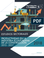 Productividad en La Industria Ecuatoriana de La Construccion 2013-2017