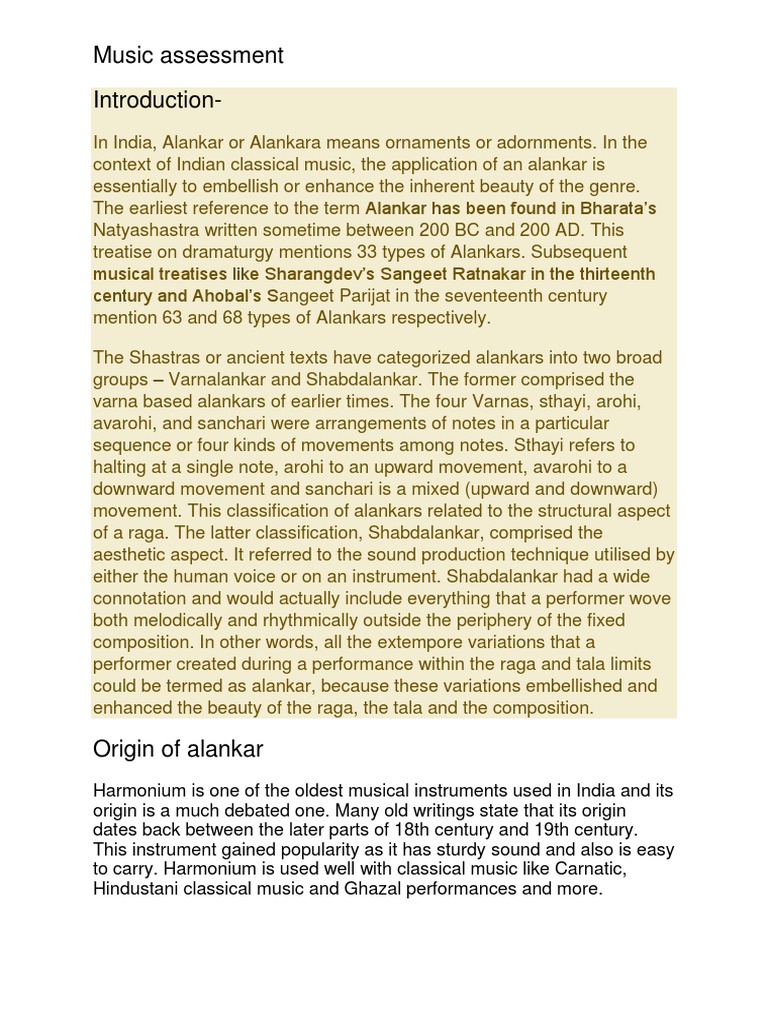 Understanding Alankar in Music | PDF | Sound | Classical And Art Music ...